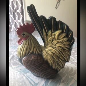 Vtg Ceramic Rooster - 11” Tall, 8.5”Length